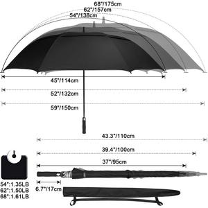 Parapluie <span class=keywords><strong>de</strong></span> <span class=keywords><strong>golf</strong></span> grand format 30 pouces, coupe-vent, ouverture automatique, double couche, surdimensionné, parasol <span class=keywords><strong>de</strong></span> pluie, logo personnalisé, promotionnel, vente en gros - Product Image 6
