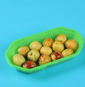 Contenedor de frutas Bandeja de fondo plano de color Caja de plástico descubierta PET Uso comercial Solo acepta cantidades de 40HQ - Product Image 1