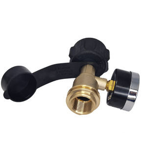 Regulador de propano QCC1 con manómetro, conector de latón para estufa de camping, adaptador de cilindro de gas portátil, válvula POL - Product Image 4