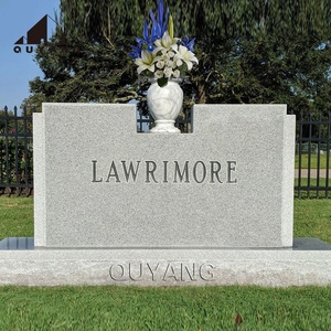 Décoration de cimetière en gros, style européen, <span class=keywords><strong>pierre</strong></span> <span class=keywords><strong>tombale</strong></span> en granit noir, moderne, polie, avec motif de croix religieuse - Product Image 4