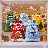 Sacs cadeaux en gros pour Noël et Halloween, sacs à cordon en plastique pour bonbons et friandises