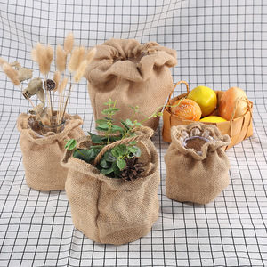 Funda para Macetas <span class=keywords><strong>de</strong></span> <span class=keywords><strong>Lino</strong></span>, Plegable, <span class=keywords><strong>de</strong></span> Yute, Ecológica, para Plantas Suculentas, Decoración del Hogar y Jardín - Product Image 2
