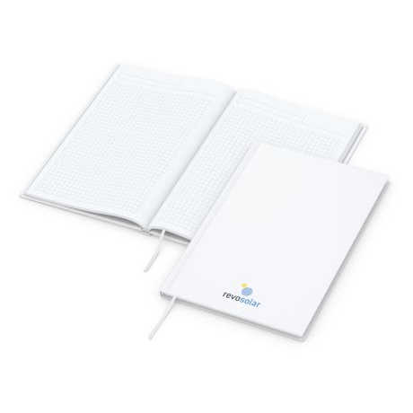 Memo Book A5 Cover-Star Matte White 100-Page Soft-Cover Loose-Leaf Screen Print Digital for School Use A5 and A6 Sizes