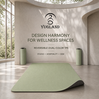 Tapete de Yoga Ecológico Yugaland de TPE de Doble Capa Antideslizante para Pilates, Gimnasio y Ejercicio, con Logotipo Personalizado, Venta al Por Mayor - Yugaland
