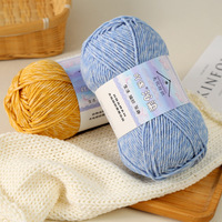 Fil à tricoter 6 brins en coton/acrylique, haute couleur, anti-boulochage, 7s Nm1/1.7, en pelote, prix spécial, vente en gros, pour écharpes, bonnets et tricot à la main