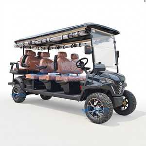 Voiturette de golf électrique noire à quatre rangées personnalisable, chariot de chasse de luxe, voiturette de loisirs, très vendue par les fabricants chinois - Product Image 2