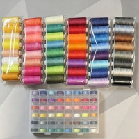 Set Benang Jahit Poliester 96pcs Baru untuk Toko Jahit, 48 Warna, Tambalan Kain Berwarna-warni, Stiker Kain