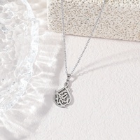 Nouveau Collier Pendentif Simple Ya Rab Musulman Islamique Arabe en Acier Inoxydable 316L Plaqué Or, Bijou de Mode, Vente en Gros, Cadeau de l'Aïd