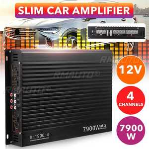 เครื่องขยายเสียงรถยนต์ 12V 7900W 4 แชนแนล เครื่องเสียงรถยนต์ทรงพลัง ซับวูฟเฟอร์ อลูมิเนียมอัลลอยด์ เครื่องขยายเสียงสเตอริโอในรถยนต์ - Product Image 1