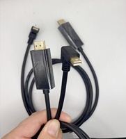 Adaptateur 4K vers HDTV compatible, câble convertisseur DP mâle-femelle avec gaine en PVC torsadée pour PC et projecteur