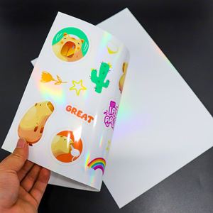กระดาษสติกเกอร์โฮโลแกรม PET ใส ขนาด A4 ลายรุ้ง รูปทรงสี่เหลี่ยมผืนผ้า สำหรับพิมพ์ด้วยเครื่องพิมพ์อิงค์เจ็ท - Product Image 4