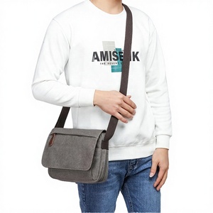 2026 Lightweight Vintage <b>Canvas</b> Messenger <b>Bag</b> Unisex Fashion New Style Women's Solid Color High Quality Daily Outdoor - Product Image 2