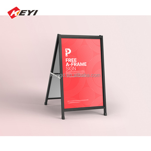 Tablero de letrero de pavimento para exteriores, uso a granel, precio de fábrica directamente, revestimiento de polvo negro, publicidad, marco de letrero de acera para anuncios - Product Image 4