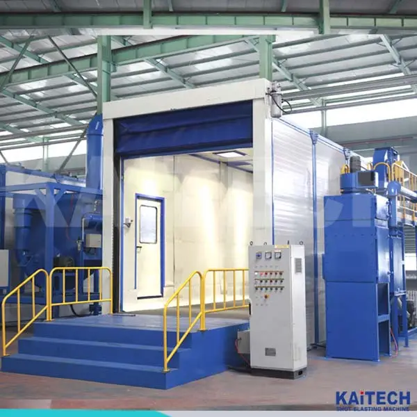 KAITECH Salle de sablage pour grandes pièces Nettoyer les wagons porte-conteneurs et les grandes structures