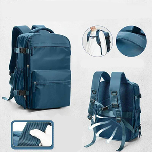 Sac à dos de voyage extensible géométrique et durable, couleur crème, pour ordinateur portable 17 pouces, grande capacité, sac de cabine pour le week-end - Product Image 4