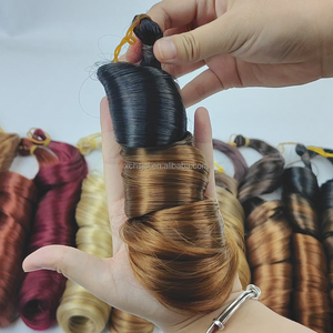 Extensiones <span class=keywords><strong>de</strong></span> Cabello Sintético Sedoso <span class=keywords><strong>de</strong></span> 150g y 24 Pulgadas, Ondas Sueltas Onduladas, Ombre, Rizos Italianos, Ondas Sueltas, Cabello para Trenzas Francesas - Product Image 2