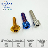 Malaxy Grade 5 Titanium Hex Bolts High Tensile Lightweight Marine Grade Fastener Titanium Bolts