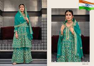 คุณภาพพรีเมี่ยมการออกแบบล่าสุด Georgette เย็บปักถักร้อยทำงาน Salwar Kameez กับ Dupatta ผู้หญิงแฟชั่นผู้ผลิต - Product Image 6