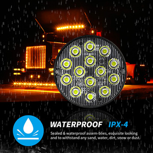 DXZ OEM 14 LED 42W Ambre 12-24V Certifié CE Phares Angel Eyes LED Stroboscopiques Lumière d'Alerte d'Urgence Flash pour Rénovation/Mise à Niveau Voitures Camions 1 - Product Image 3
