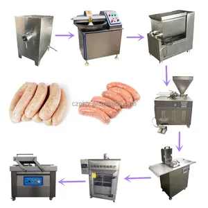 industrielle wurstverarbeitungsmaschine fleischbällchen / burger / wurstherstellungsmaschine bacon smoke oven