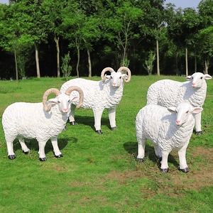 Ornements de groupe familial de <span class=keywords><strong>chèvre</strong></span> <span class=keywords><strong>boer</strong></span> en résine de fibre de verre grandeur nature/simulations à longues oreilles Statue de <span class=keywords><strong>chèvre</strong></span> FRP pour parc - Product Image 4
