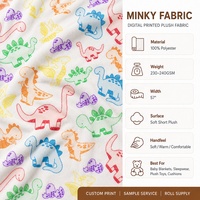 Tissu Minky imprimé, tissu polaire Minky super doux, tissu en polyester écologique pour couverture bébé, textile de maison