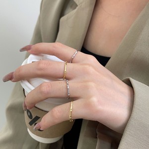 Yinruitai S925 Sterling Silver Bamboo Joint <b>Open</b> <b>Ring</b> Minimalist Design For Women Korean Style Fashion Jewelry - Product Image 2