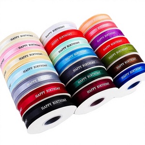 Cinta de Poliéster de 2.5cm en Rollo para el Día de San Valentín, Suministros y Materiales para Floristería, Cinta Personalizada con Logotipo para Regalos - Product Image 3