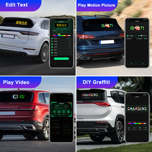 Écran de fenêtre arrière de voiture intelligent LED ultra-fin Gob, réseau de télévision automobile, télécommande, application vocale AI, programmable, usine - Product Image 4
