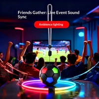 Enceinte Bluetooth en forme de ballon de football, lumière d'ambiance originale, décoration de bureau créative, son HIFI, audio sans fil pour fêtes et rassemblements à domicile