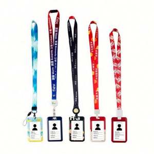 Custom Wholesale Woven Nylon Sublimation Neck Strap Keychain Lanyards With Logo Custom and Id Badge Holder - Product Image 6