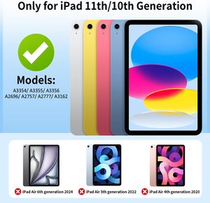 Funda de Cuero PU Ligera con Fijación Magnética y Soporte Tríptico Bidireccional para iPad 11 A16/10.ª Generación con Función de Activación/Suspensión Automática - Product Image 2