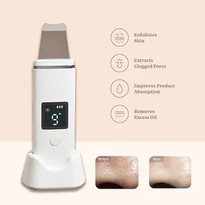 Ultrasonic Facial Skin Scrubber Deep Facial Cleaning Machine Removal Dirt Blackhead Face Skin Scrubber Wrinkle Remover