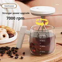 Tasse à agitation automatique de 400ml 7000 tr/min Tasse de mélange électrique à grande vitesse avec tasse de mélange automatique étanche pour poudre de protéine de lait de café