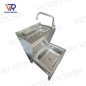 VICTORY Nueva llegada Fregadero Manual de pared de acero inoxidable 30% Venta caliente para hoteles Restaurantes Inox Hospital Suministros de laboratorio - Product Image 1