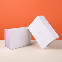 Boîte à Livres en Papier Magnétique Pliable Personnalisée avec Logo Blanc Rigide Pliable Emballage Cadeau Cosmétique avec Gaufrage