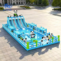 Équipement de parc aquatique mobile, jeu de défi aquatique pour enfants, piscine gonflable, support de toboggan, fabricant de piscines