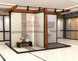 Customized Sanitary Ware <strong>Bathroom</strong> System <strong>Tile</strong> Simulation <strong>Display</strong> Room <strong>Ceramic</strong> Stone Rack <strong>Stand</strong> Metal <strong>Tile</strong> <strong>Display</strong> Box - Product Image 3