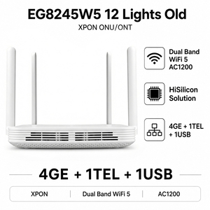เราเตอร์ ONU XPON มือสอง รองรับ WiFi5 แบบ Dual Band AC1200 4GE 1TEL 1USB พอร์ต 2.4G 5G โมเด็มออปติคอล รองรับ OMCI TR069 สำหรับ FTTR FTTX - Product Image 6