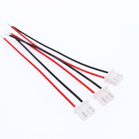 Câble de connexion DC 5521 femelle vers 2 fils XH 2.54 pour borne de batterie, câble d'alimentation DC 5.5 x 2.1 mm OD 4.0 mm, connecteur de prise d'alimentation DC