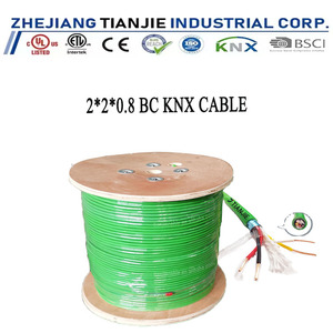 <span class=keywords><strong>Cable</strong></span> <span class=keywords><strong>KNX</strong></span> 2x2x0,8 MM 2 pares verde CPR certificado LSZH chaqueta Eca nominal <span class=keywords><strong>KNX</strong></span> <span class=keywords><strong>Cable</strong></span> - Product Image 2