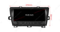 MEKEDE 10.26 inci 8 inti Prosesor Car-play Auto Pemutar Navigasi Mobil untuk Toyota Prius 3 XW30 2009-2013 Mendukung DVR Kamera Belakang TPMS