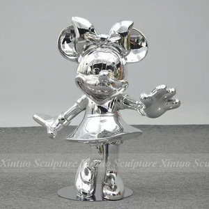 Estatua Coleccionable de <span class=keywords><strong>Mickey</strong></span> y Minnie Mouse en Cromo, de Resina de Fibra de Vidrio, Tamaño Real, con Acabado de Pintura Electrolítica - Product Image 5