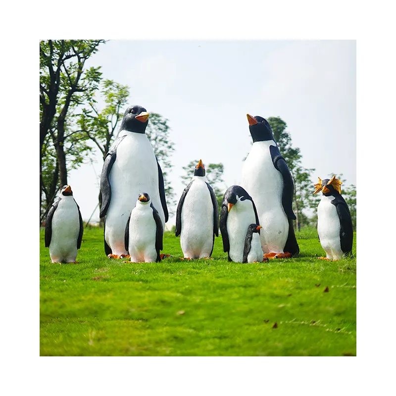 Benutzer definierte Fabrik Glasfaser Pinguin Skulptur Tiers kulptur für Zoo Themenpark