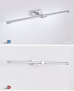 COMBO Lampe LED chromée pour miroir 3500K Blanc chaud, éclairage de salle de bain à montage en surface, design moderne, IRC 85+ - Product Image 6