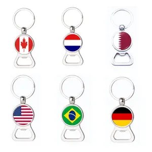 Key Holders Metal Flag Keychains Customized 3D Metal Key Chain Pendant With Bottle Opener Other Key Chains Flag Souvenir