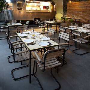 ชุดเบาะรองนั่งและโต๊ะสำหรับร้านกาแฟ, เฟอร์นิเจอร์กลางแจ้งสำหรับสวนร้านอาหาร - Product Image 3