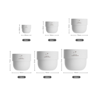 Conteneur d'emballage en plastique de soins de la peau de capacité de logo personnalisé crème pour le visage lotion crème solaire pot de crème propre pour le corps