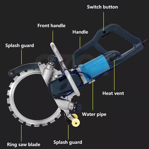 GZCT D370 8980W High-Power Wall Slotting Machine Industrial DIY Concrete <b>Ring</b> Saw for Rebar & Cutting - Product Image 3