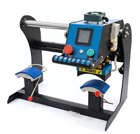 Presse à chaud semi-automatique double station pour casquettes, machine de transfert de logo DTF pour casquettes